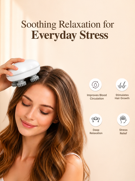 Cordless Scalp Massager with Silicone Heads