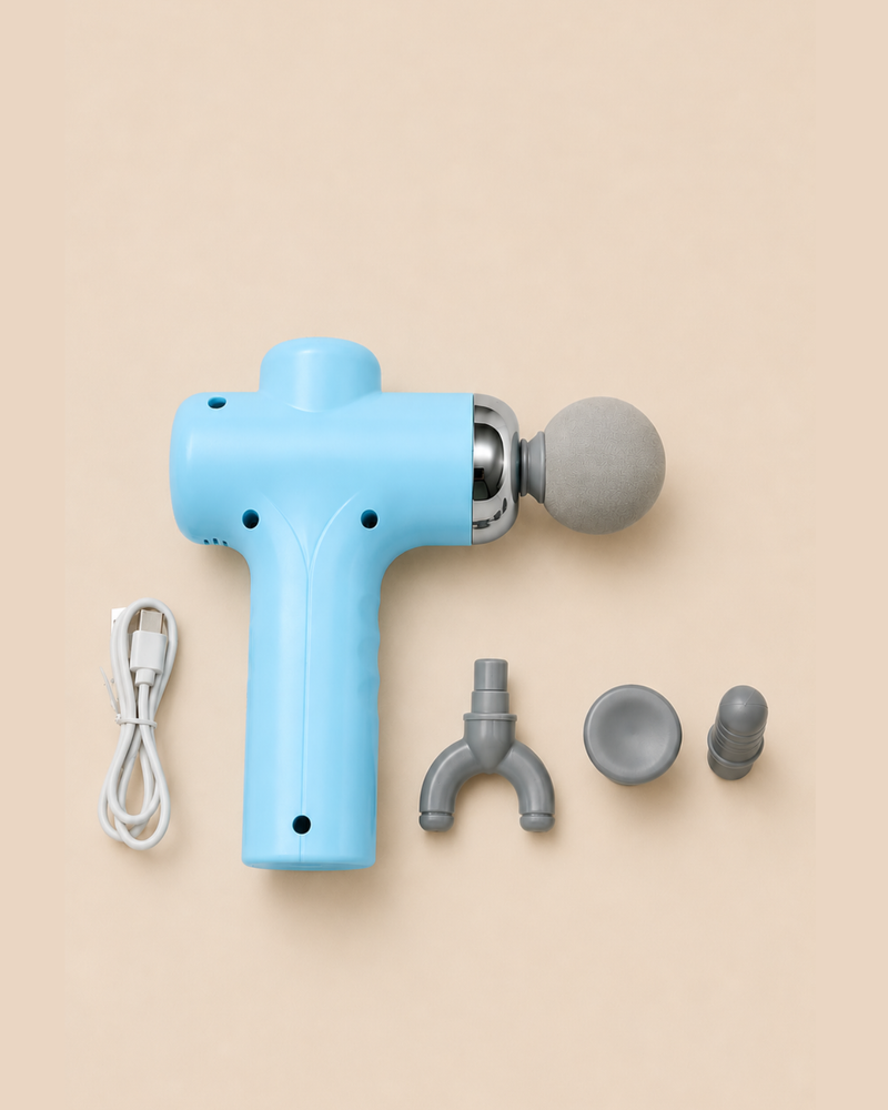 Portable Deep Tissue Massage Gun with 4 Massage Heads