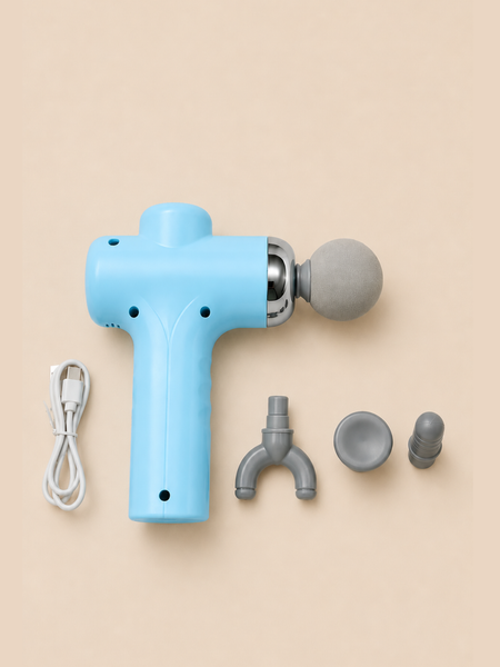 Portable Deep Tissue Massage Gun with 4 Massage Heads