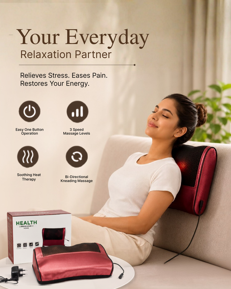 Electric Shiatsu Massage Pillow with Heat Therapy