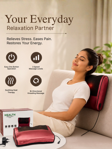 Electric Shiatsu Massage Pillow with Heat Therapy