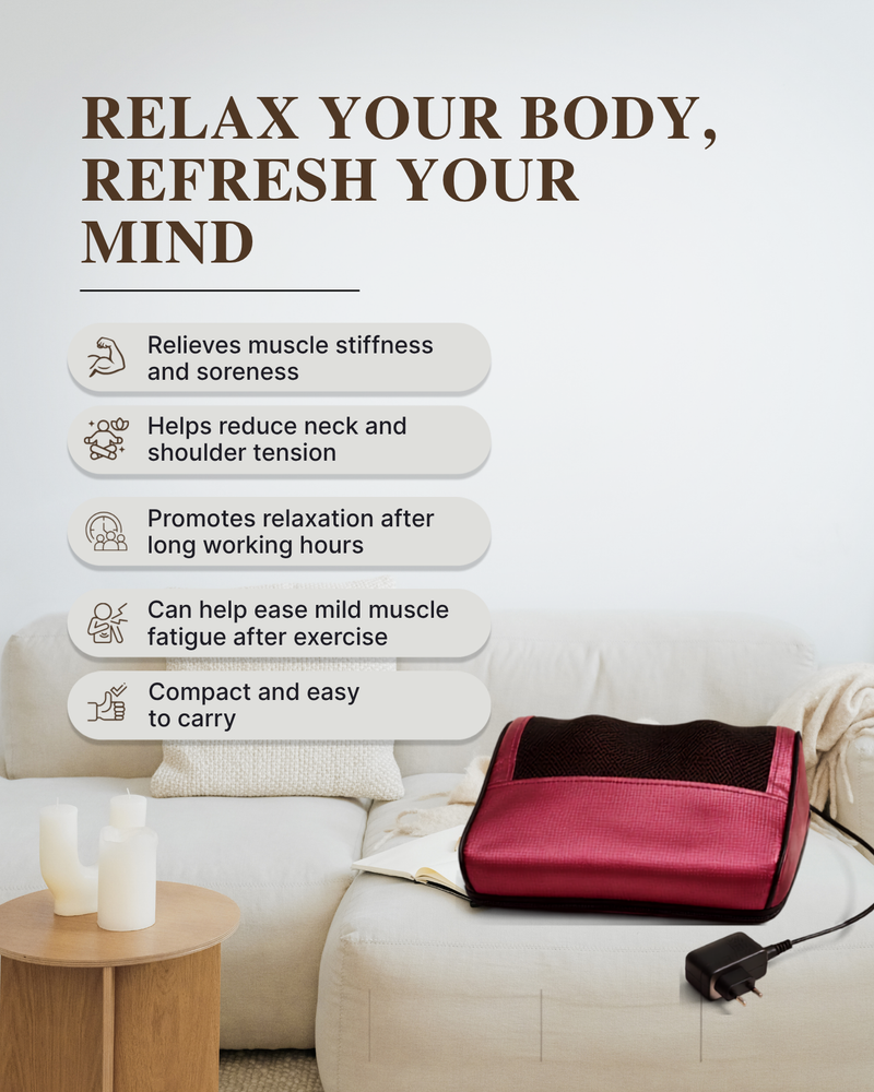 Electric Shiatsu Massage Pillow with Heat Therapy