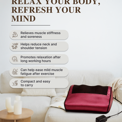 Electric Shiatsu Massage Pillow with Heat Therapy