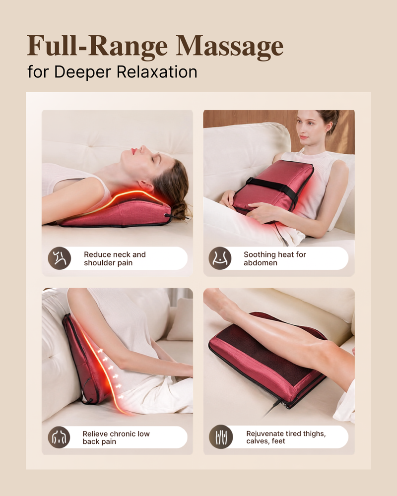 Electric Shiatsu Massage Pillow with Heat Therapy