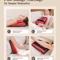 Electric Shiatsu Massage Pillow with Heat Therapy