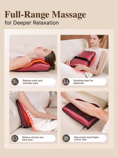 Electric Shiatsu Massage Pillow with Heat Therapy