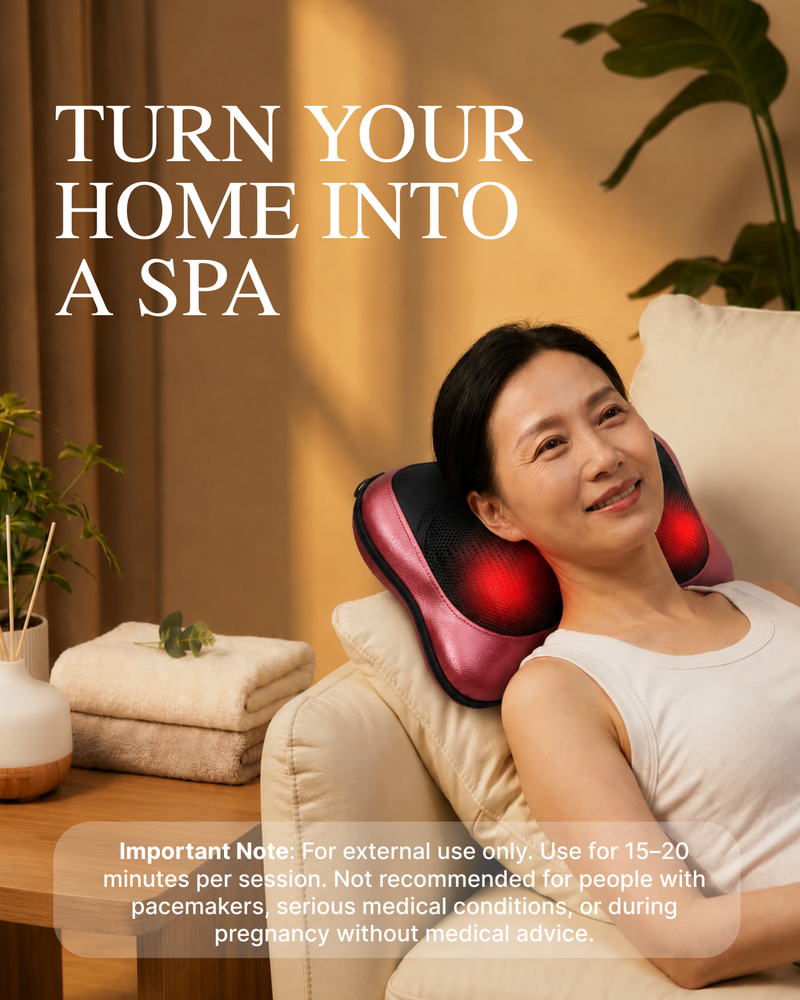 Electric Shiatsu Massage Pillow with Heat Therapy