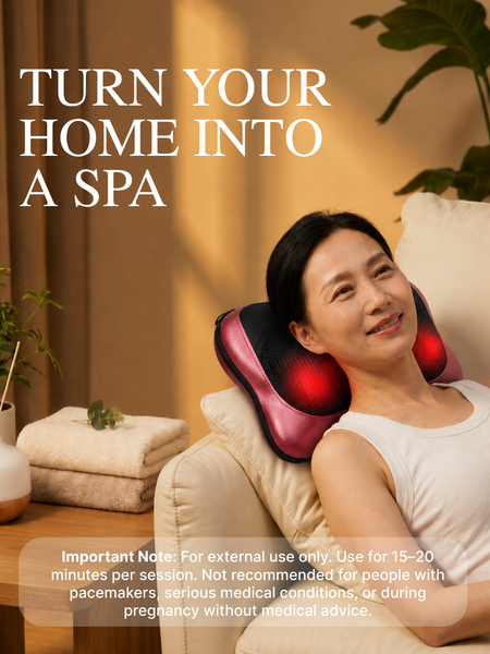 Electric Shiatsu Massage Pillow with Heat Therapy