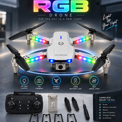 E99 Drone Pro with HD Camera, WiFi Real-Time FPV, 50X Zoom & LED Lights